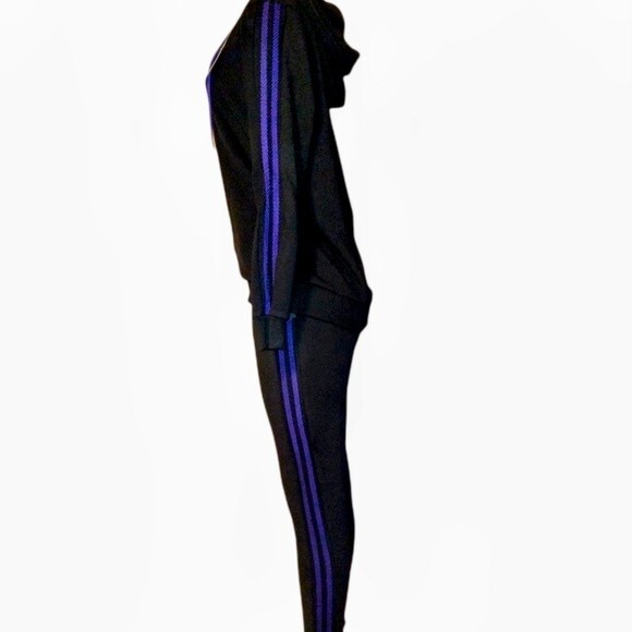 Black/Purple Mesh Sweatsuit L - Picture 6 of 16
